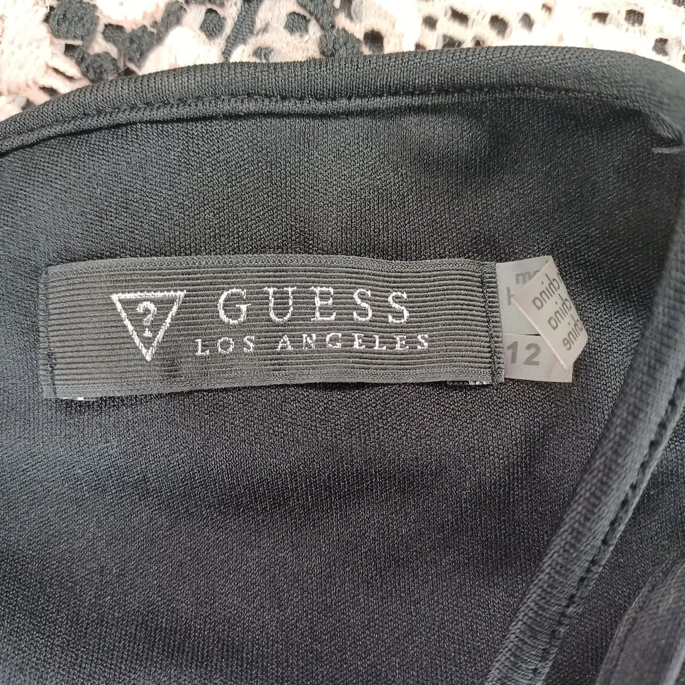 Vtg Guess Cocktail Dress Mini Light Pink Lace Overlay Guess LosAngeles 90s Y2K - Image 13