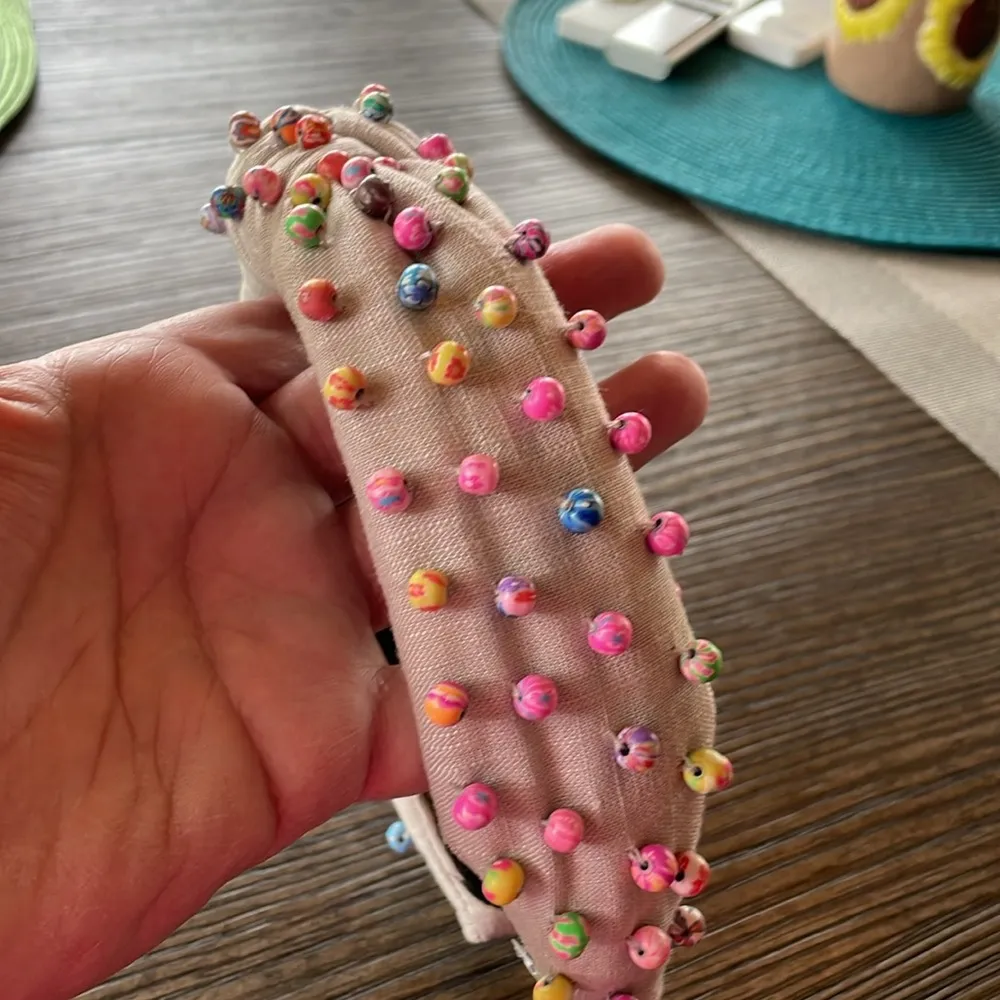 Lele Sadoughi Multicolor Millefiori Beaded Headband - Image 2