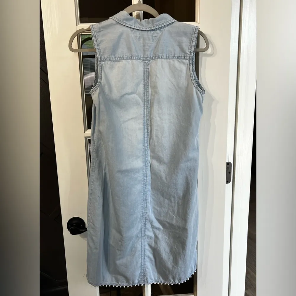 TOMMY HILFIGER Chambray Denim Shirtdress Size Small - Image 2