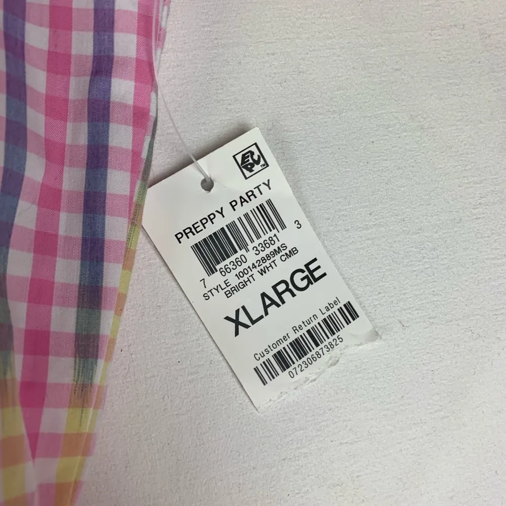 Charter Club women's XL gingham tiered midi dress sun sundress party new - Image 5