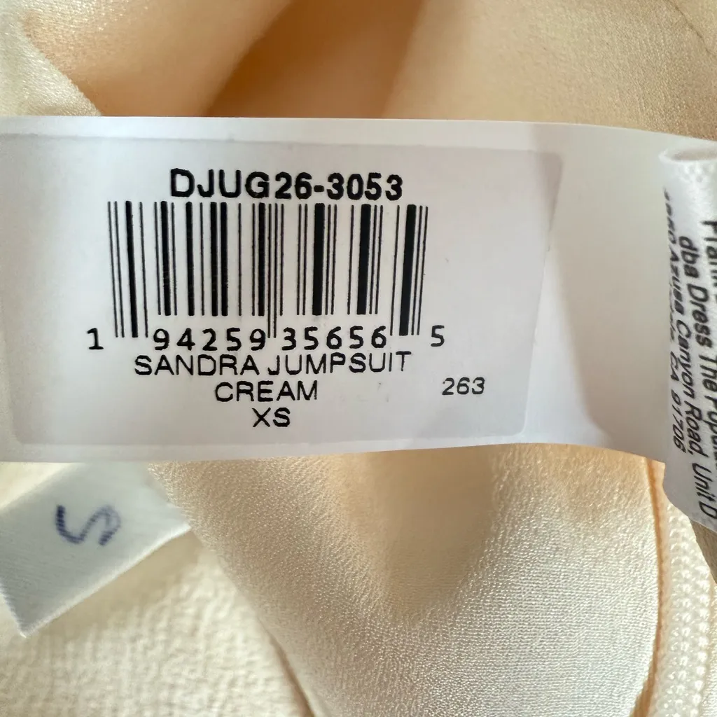 Dress the Population Sandra Stretch Crepe Plunging V Wide Leg Jumpsuit size XS - Image 11