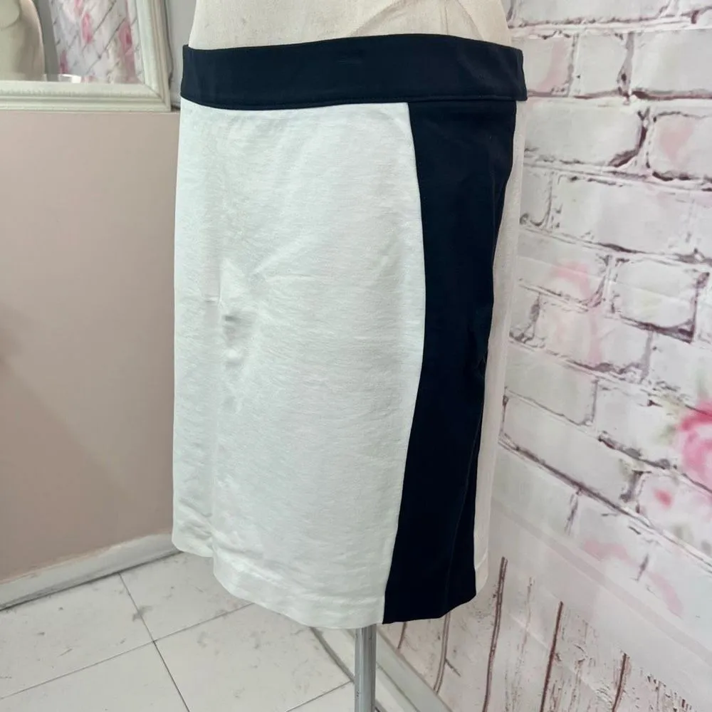 🔥5 for $25 sale🔥 Banana Republic navy white panel pencil skirt in size 12 - Image 3
