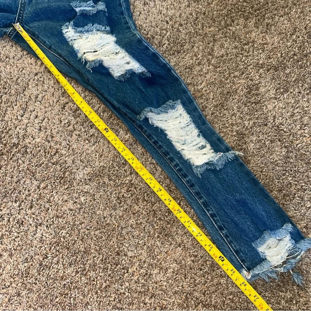 American Bazi Women’s High Waist Distressed Blue Jeans Sz 7 - Image 4