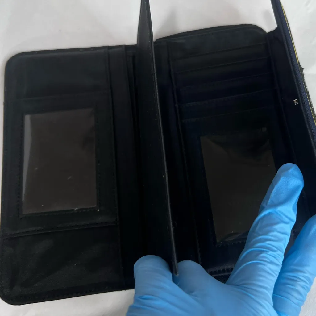 Kate Spade Staci Large Slim Bifold Wallet in a Maritime Stripes Multi pattern - Image 5