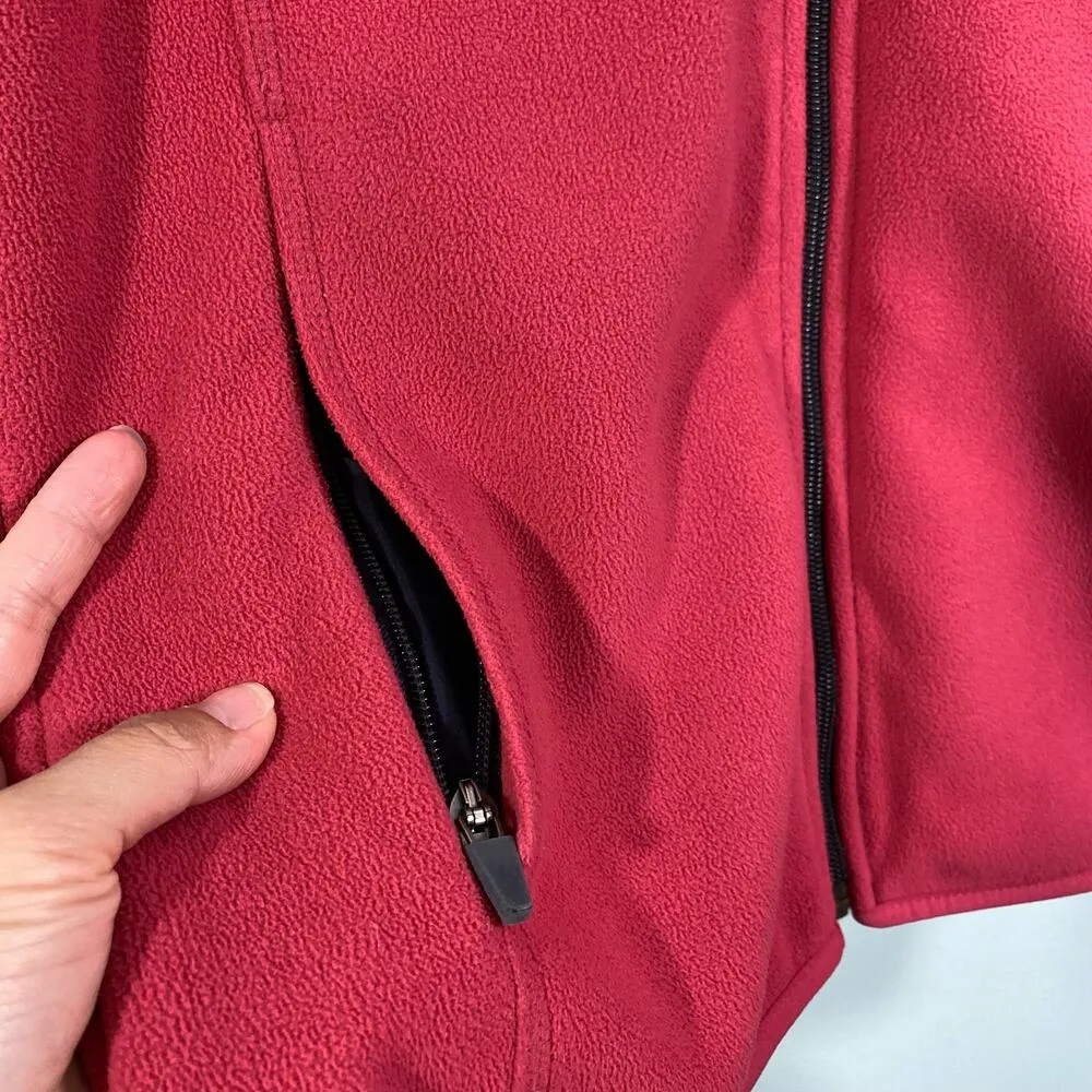 Vintage Lands' End Women's Pink Full Zip Fleece Size S (6-8) - Image 7