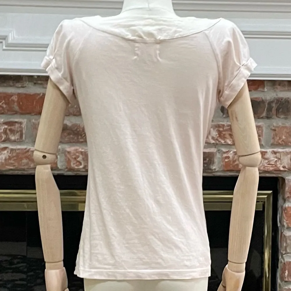 Anthropologie (Ben and Lucia) pale peach gathered top / S / Excellent co… - Image 4