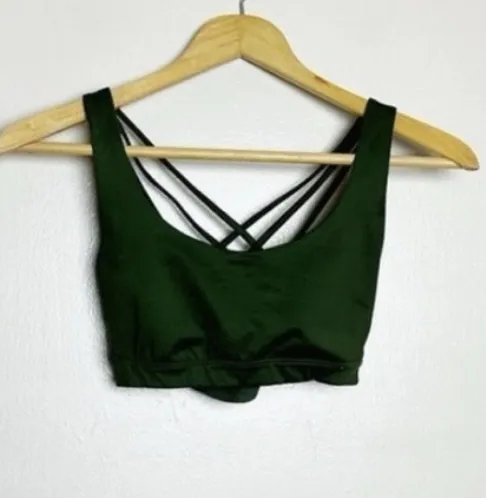 CLEARANCE! Forest Green Victoria’s Secret Sport Lattice Bra Size XS EUC - Image 1