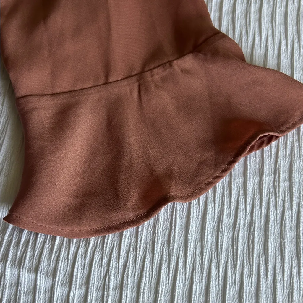 Zara Women's Ruffled Blouse in antique rose - Image 8