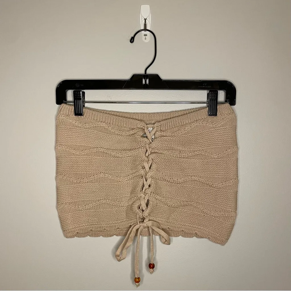 Vintage Havana Honey Beige Knitted Tube Top, Size S, NWOT - Image 3