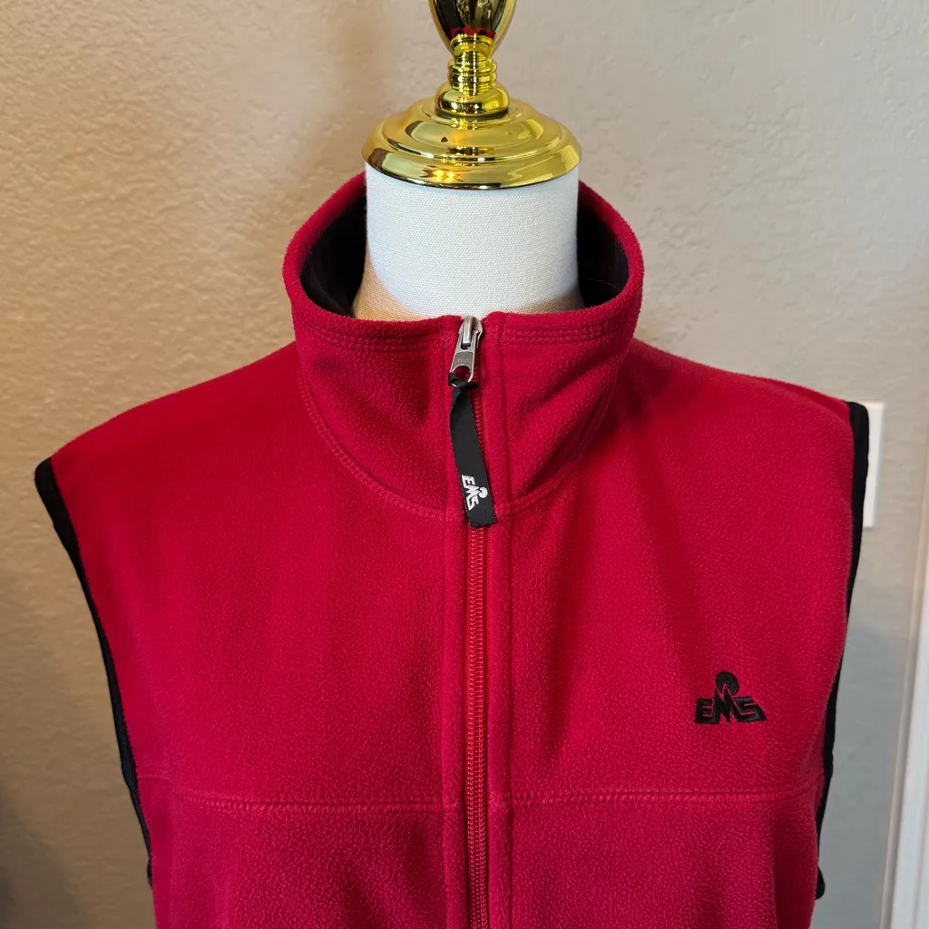 Eastern Mountain Sports Women's Bright Red Full Zip Vest Medium M - Image 5