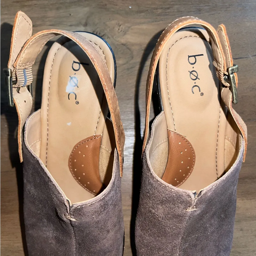 NWT boc Women's Noelle Bronze Wedge Sandal Brown Size 8 - Image 9