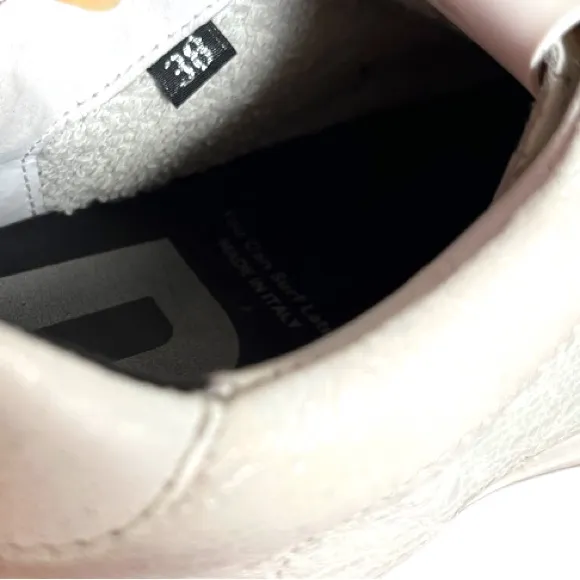 P448 John pearl glitter leather monochrome sneakers size 38 - Image 12