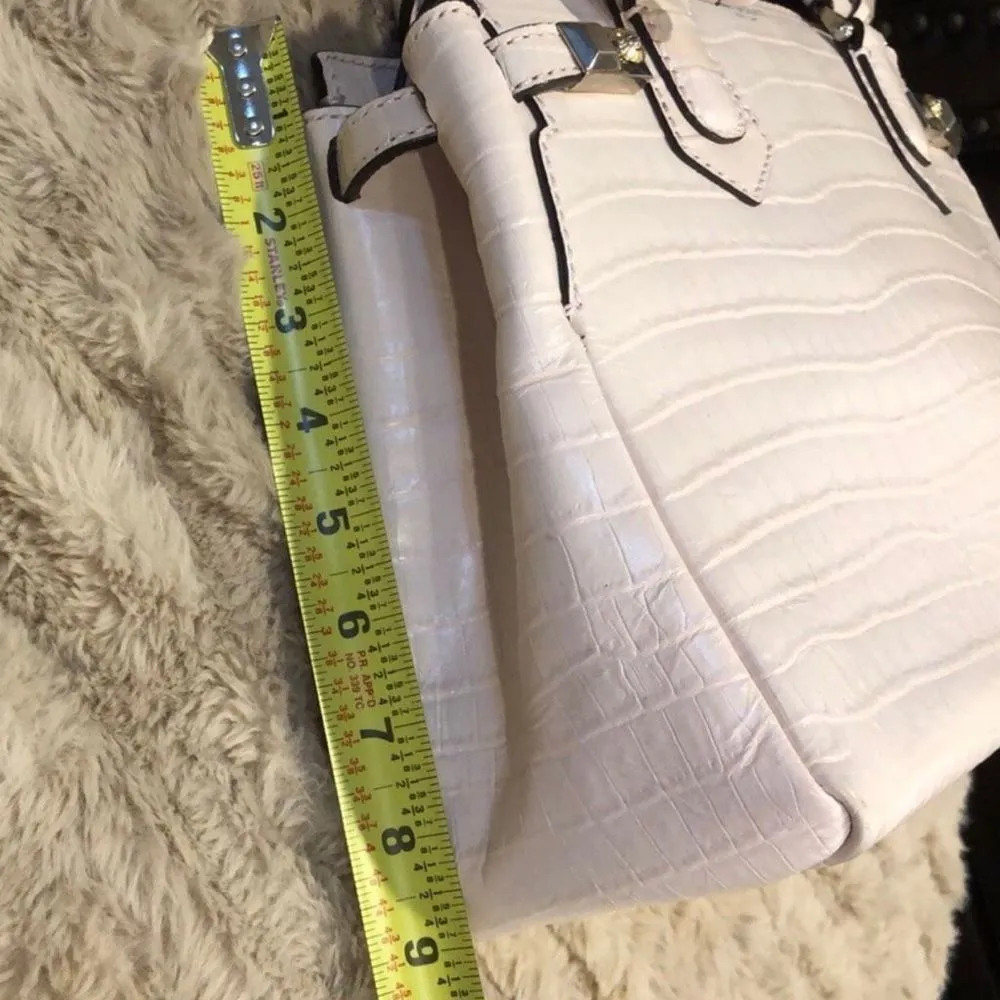 HENRI BENDEL CARLYLE Crocodile Leather Top Handle Crossbody Strap Mint Condition - Image 10