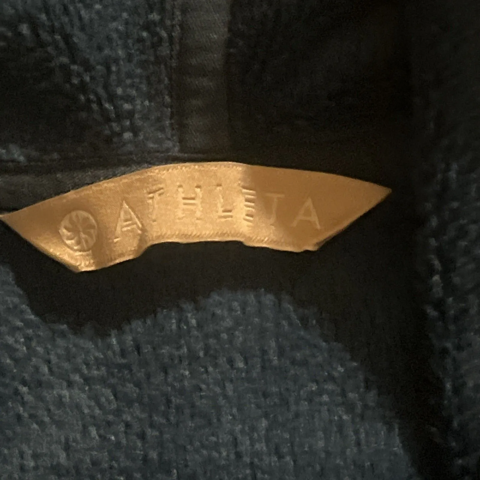 Athleta Women’s Medium Blue Scuba Hoodie Pullover Sweatshirt - Image 2