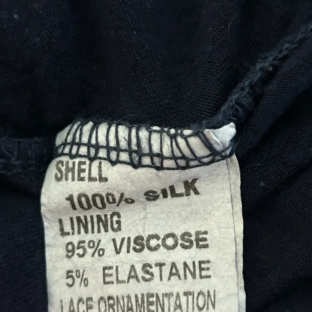 Prontomoda Giusy Silk Sleeveless Top Navy Blue Size S - Image 12