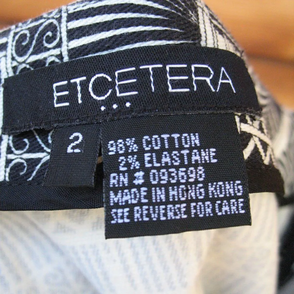 Blue White High Waist Stretch Cotton Skirt - Image 7