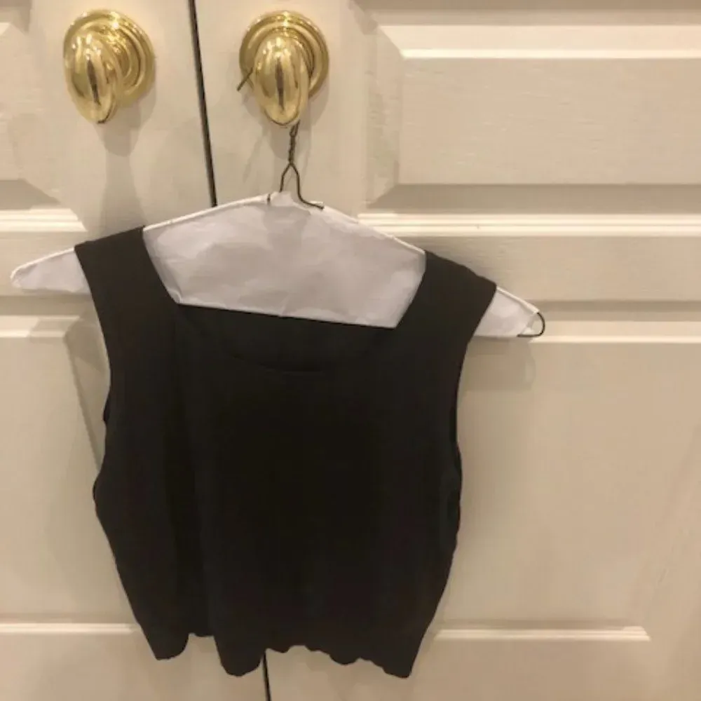 Audrey & Grace soft brown sleeveless‎ shell L Brown Size L - Image 3