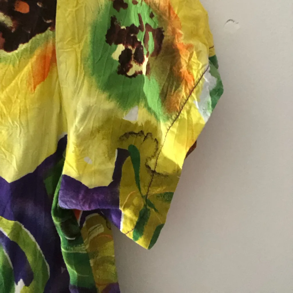 Vintage Jams World Hattie Tiered Mini Dress in Mixed Poppy Print Size Small - Image 4