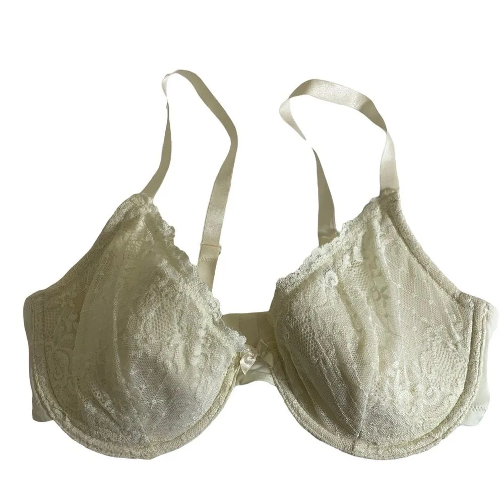 Jones New York‎ Cream Lace Underwire Bra -36D - Image 2