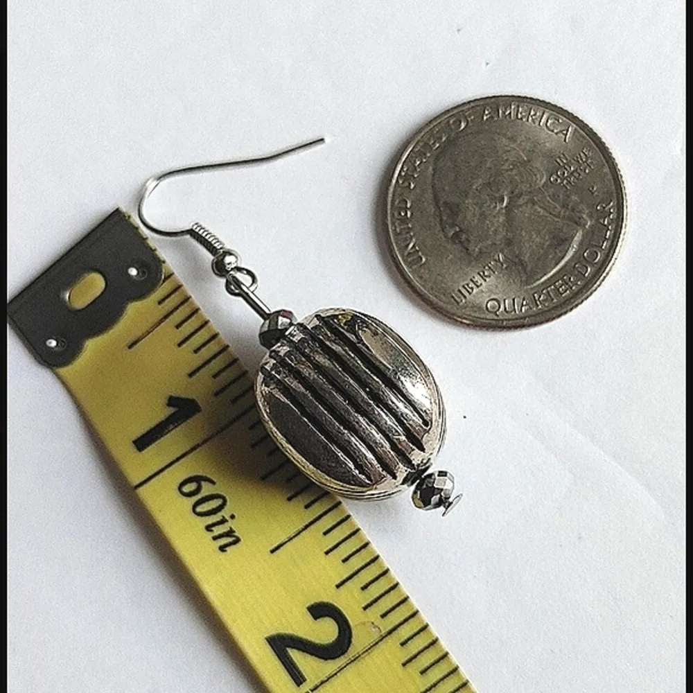 Silver Orange Red Large Teardrop Pendant Necklace - Image 7