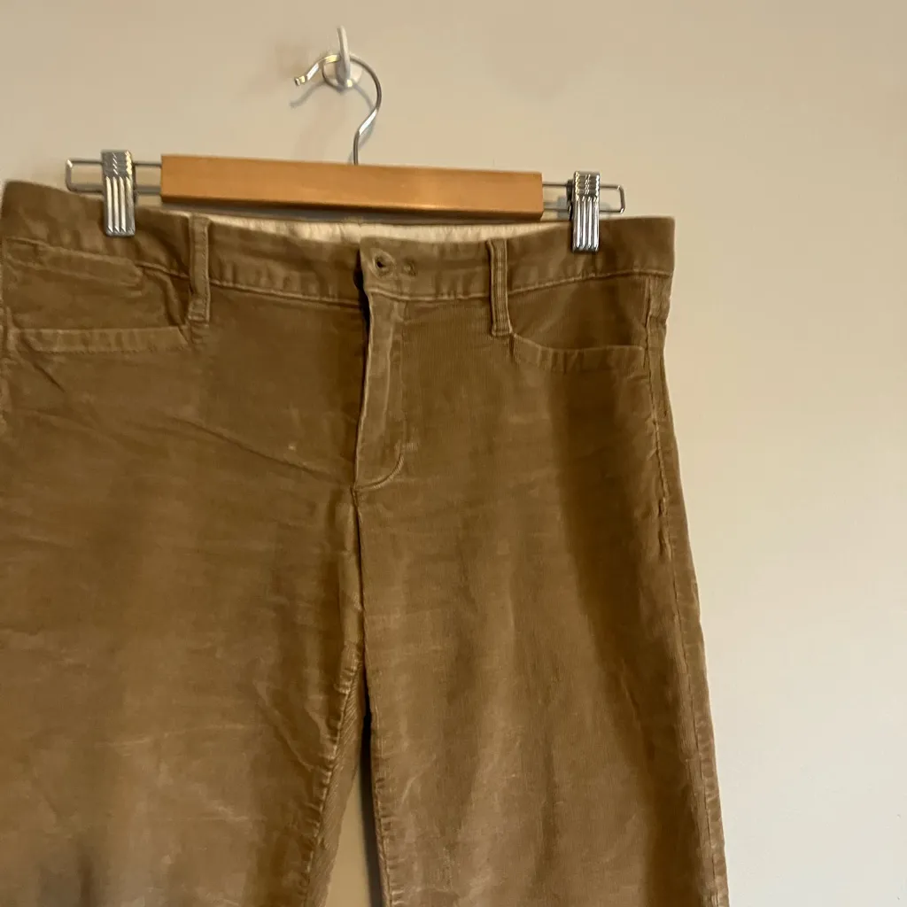 Banana Republic Light Brown Tan Corduroy Flare Bell Bottom Pants - Image 3