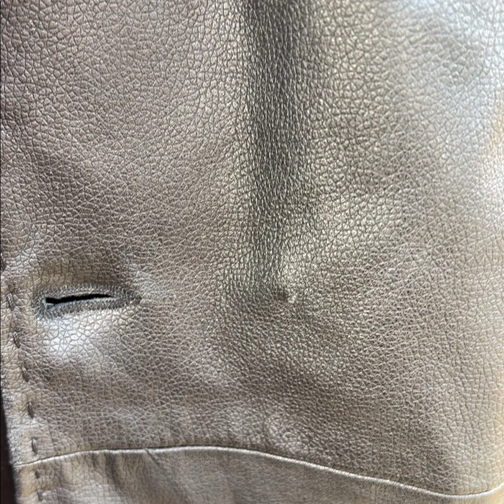 Vakko Black Leather Trench Coat Full - Image 5