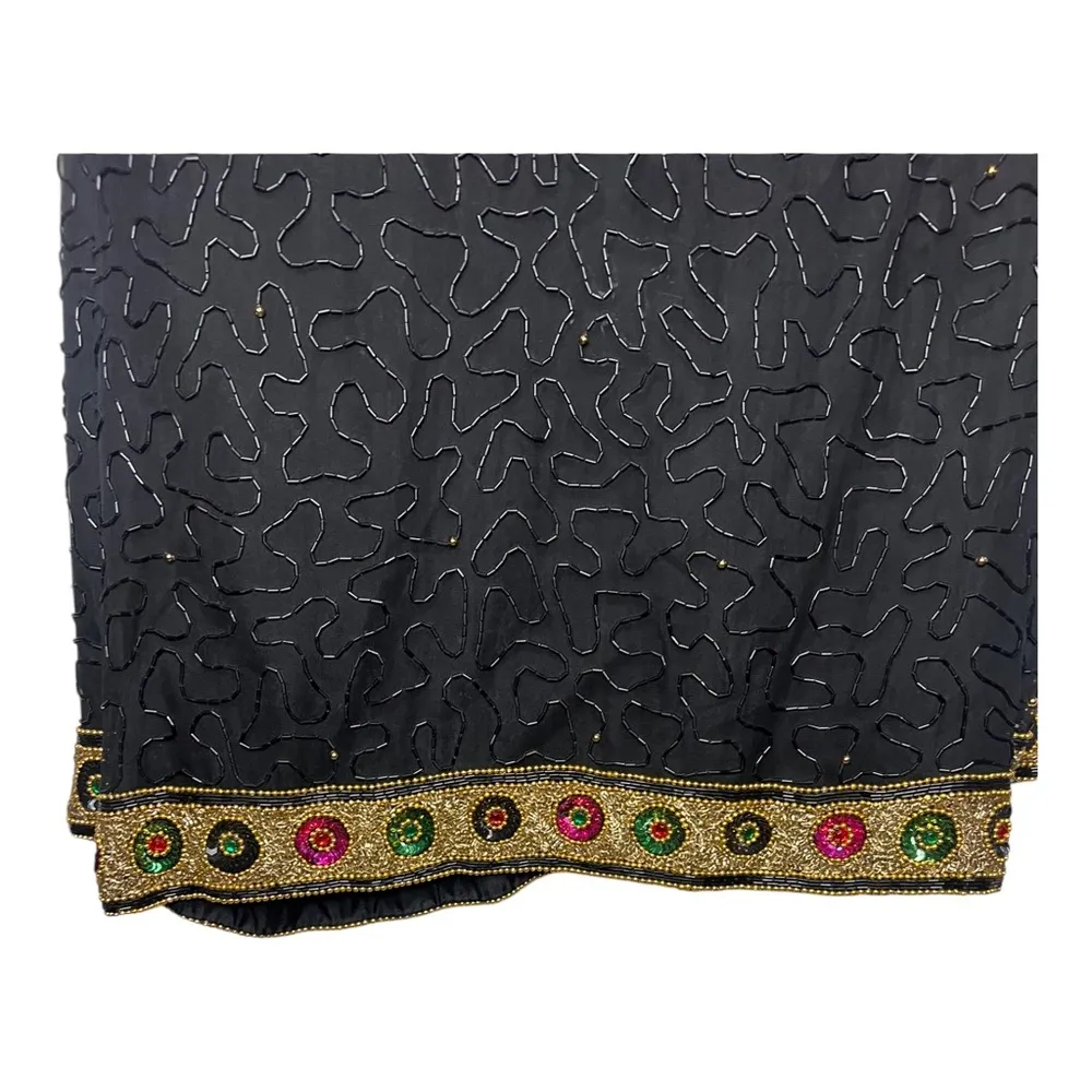 Vintage 80’s Lawrence Kazar Beaded Evening Jacket L Black Size L - Image 4