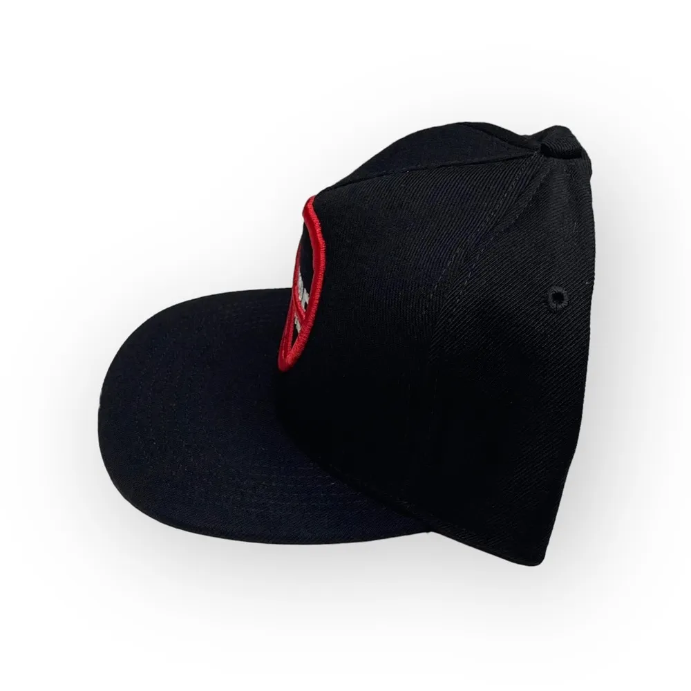 Deadstock: new UNIF x Bad Acid 𖤐 Peaceful Future Embroidered Snapback 𖤐 Black - Image 7