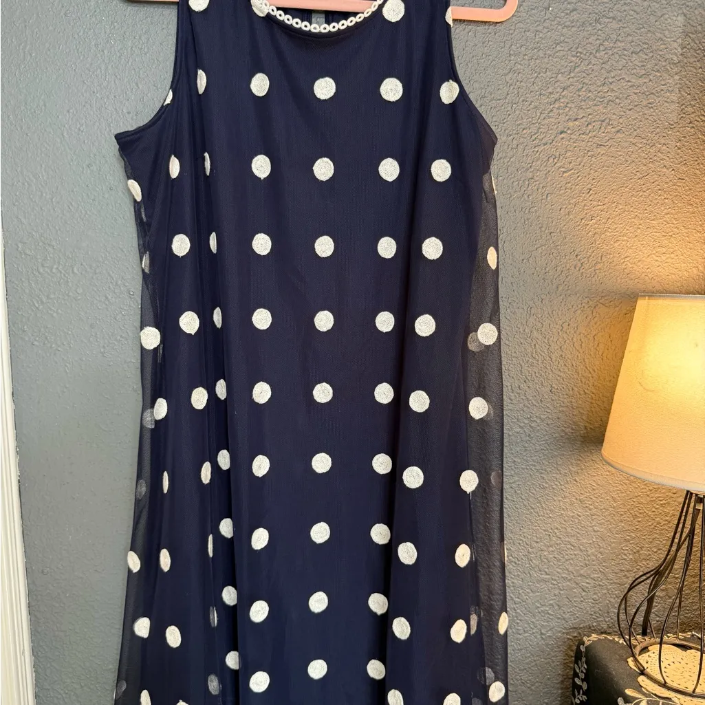 Karl Lagerfeld Blue Halter Sundress Mini Size 10 - Image 2