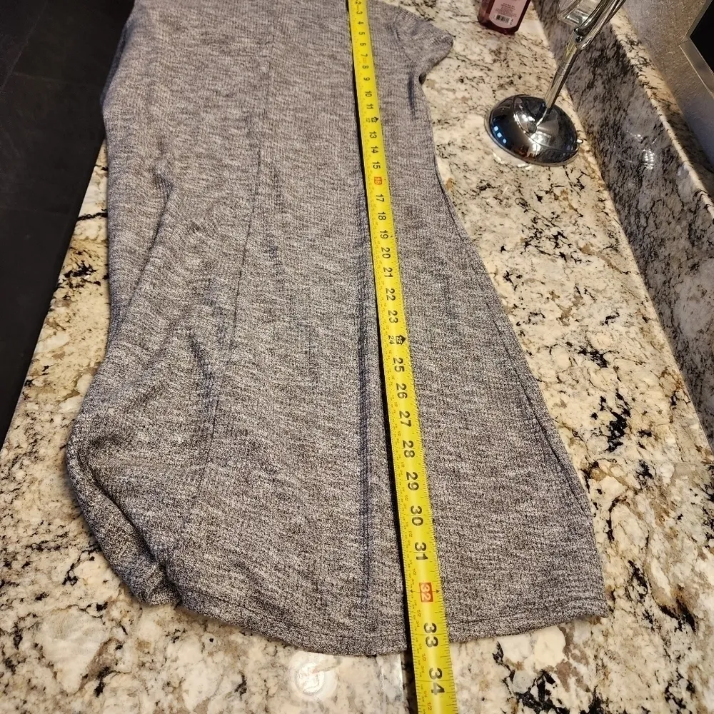 Madewell Cityblock Mock Neck knit long sleeve Mini  sweater Dress gray S fall - Image 7