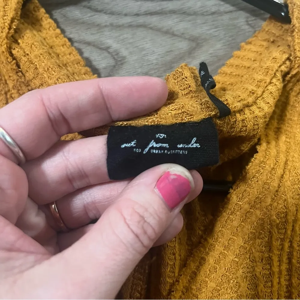 Out From Under Urban Outfitters Mustard Yellow Long Sleeve; Small - Image 7