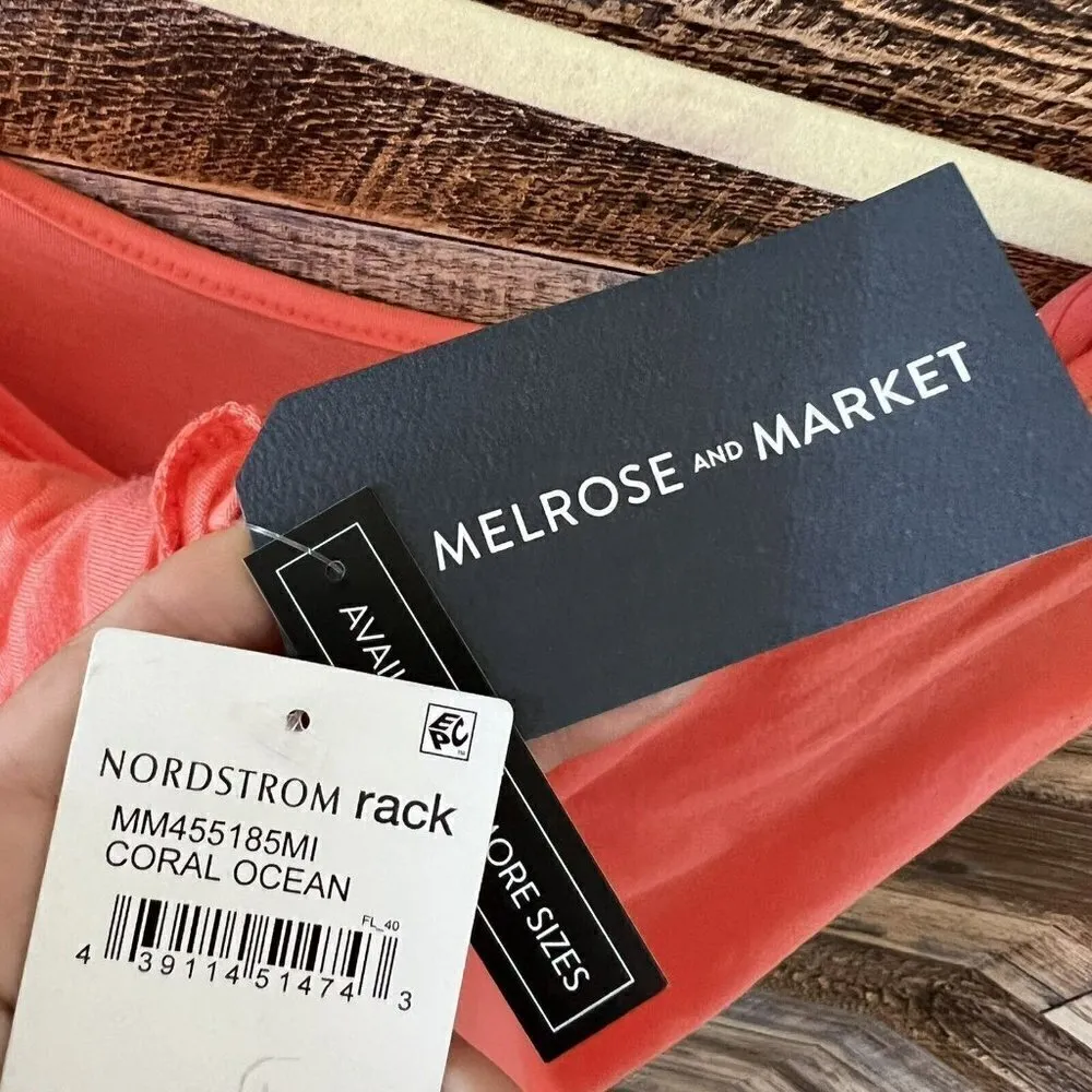 MODAL tank top Twist Strap MEDIUM coral ocean sleeveless Melrose and Market - Image 11