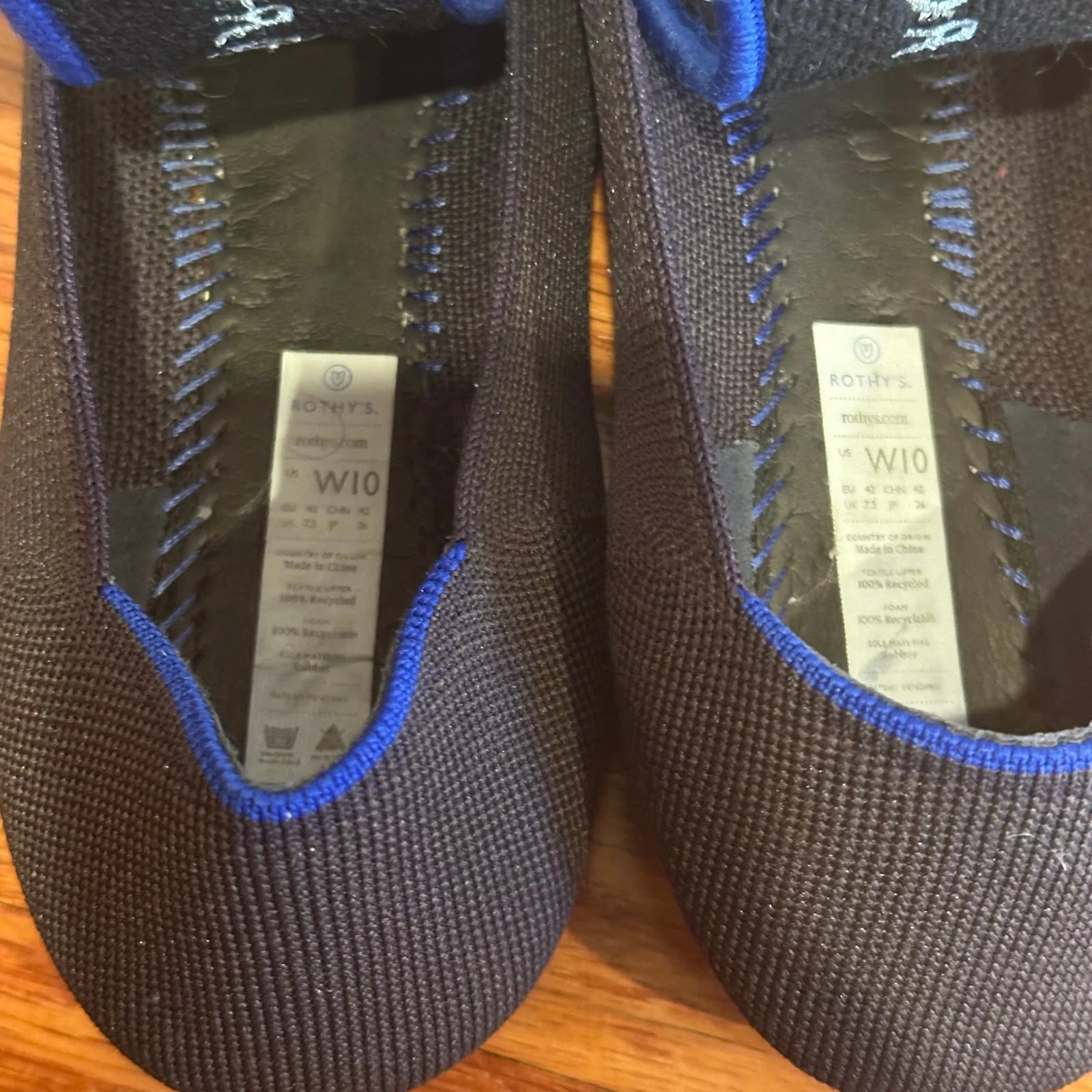 Rothy's Navy Blue Flats sz 10 - Image 4