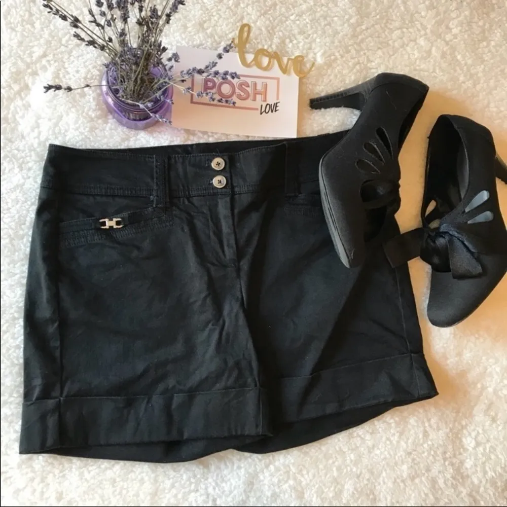 White House Black Market Black Dress Shorts - Image 3