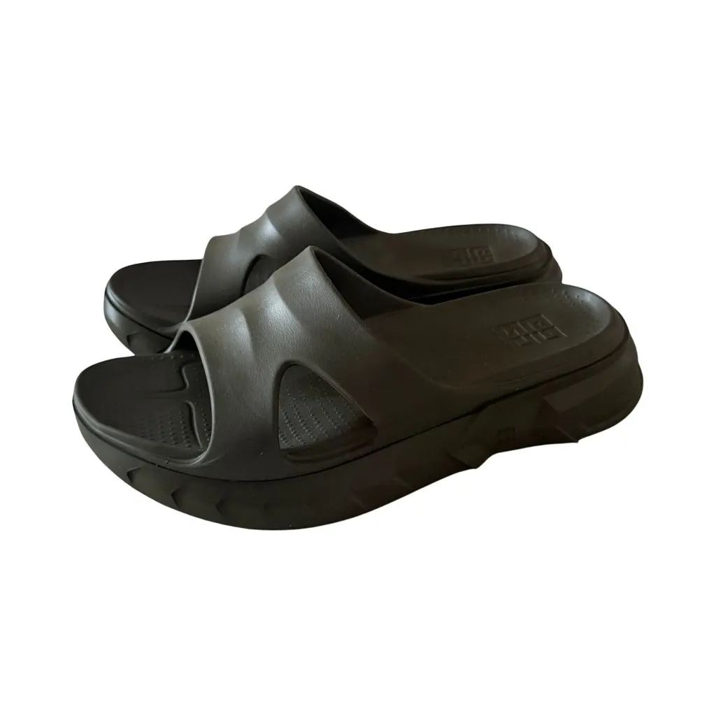 GIVENCHY Olive Green Marshmallow Slides Sandals Size 41 / 11 - Image 2