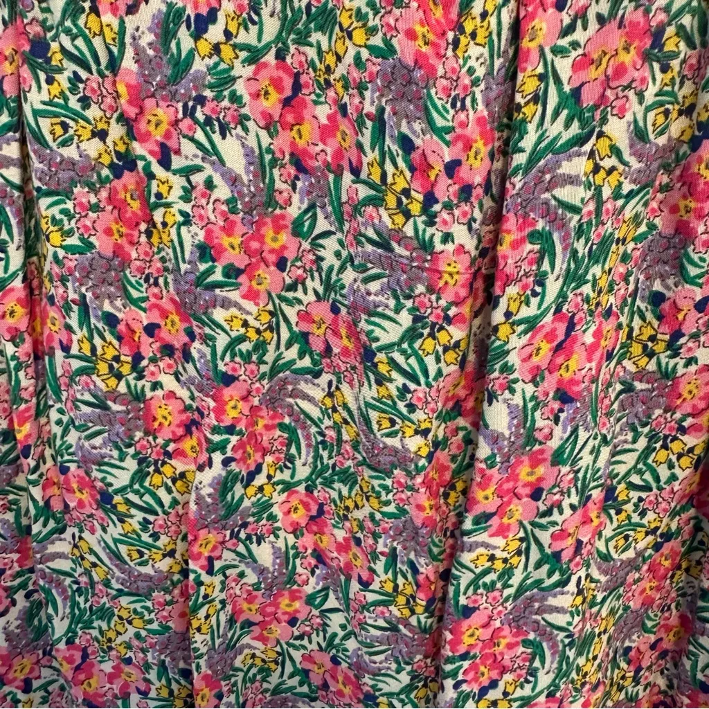 Natural Life Floral Riley Dress Sz Medium Tiered Babydoll Sleeveless Boho - Image 6