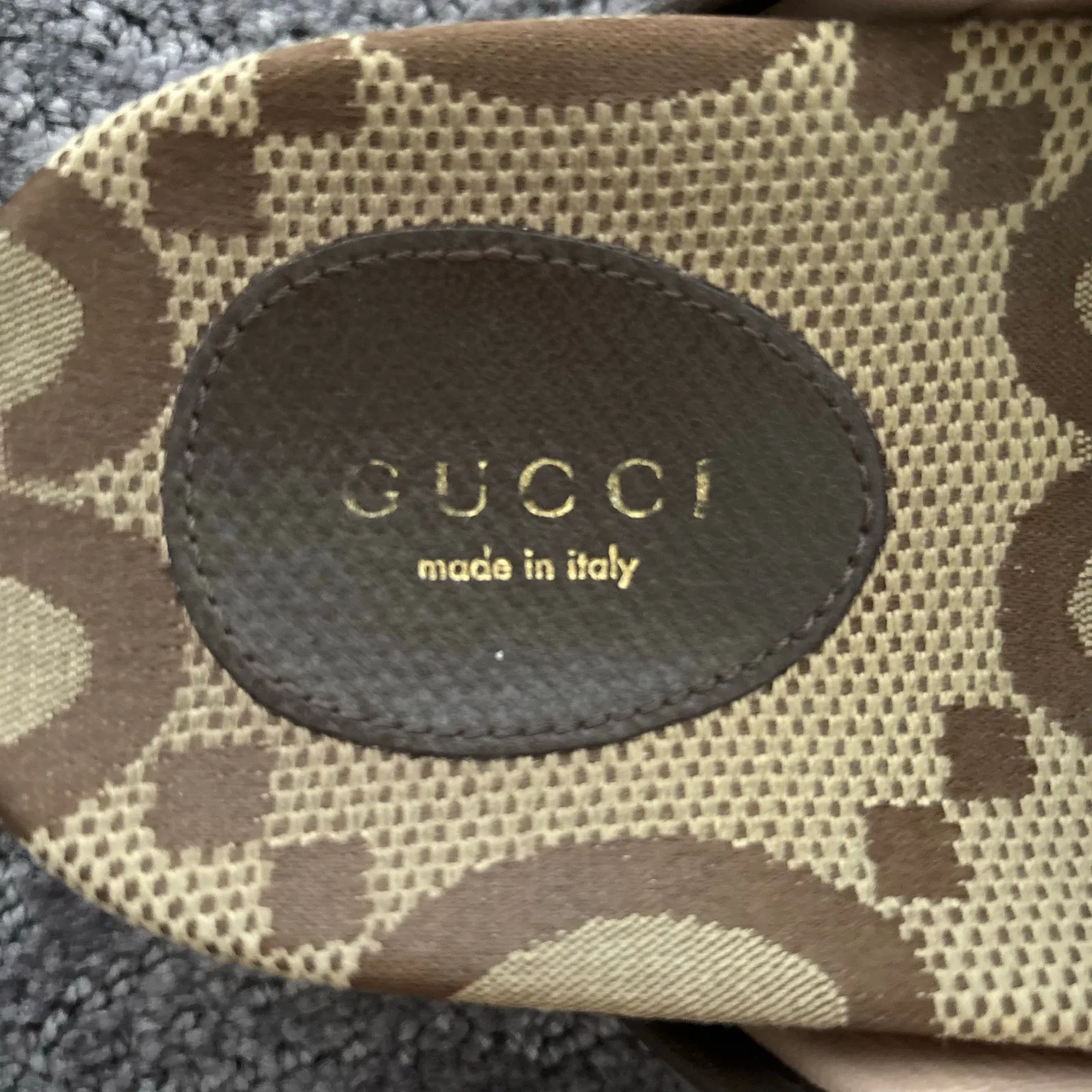 Gucci  Supreme Jumbo GG Monogram Platform Slide Sandal Camel Canvas Maxi Size 39 - Image 14