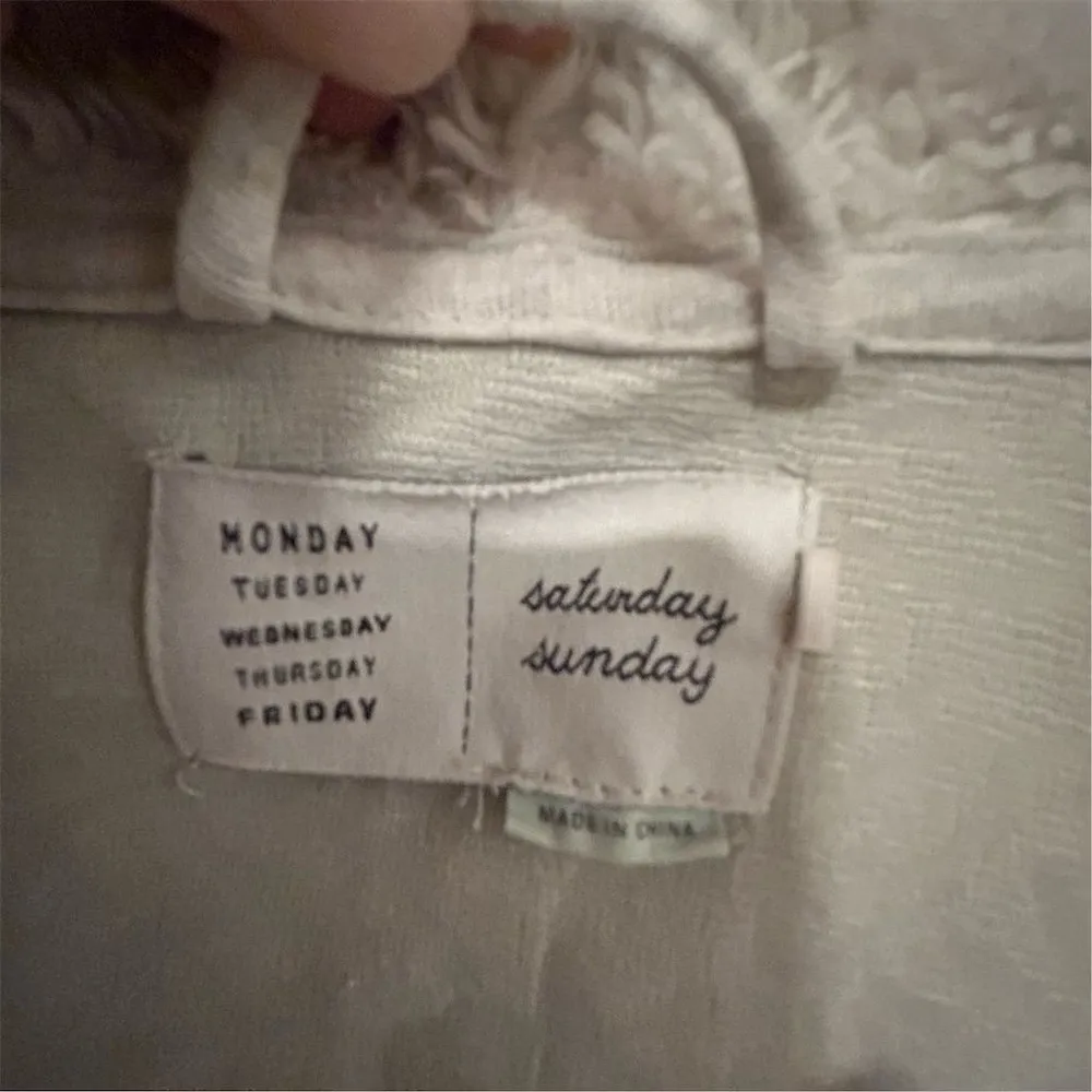 Anthropologie  Saturday Sunday Women's XS Gray Hooded Full-Zip Sweater jacket - Image 5