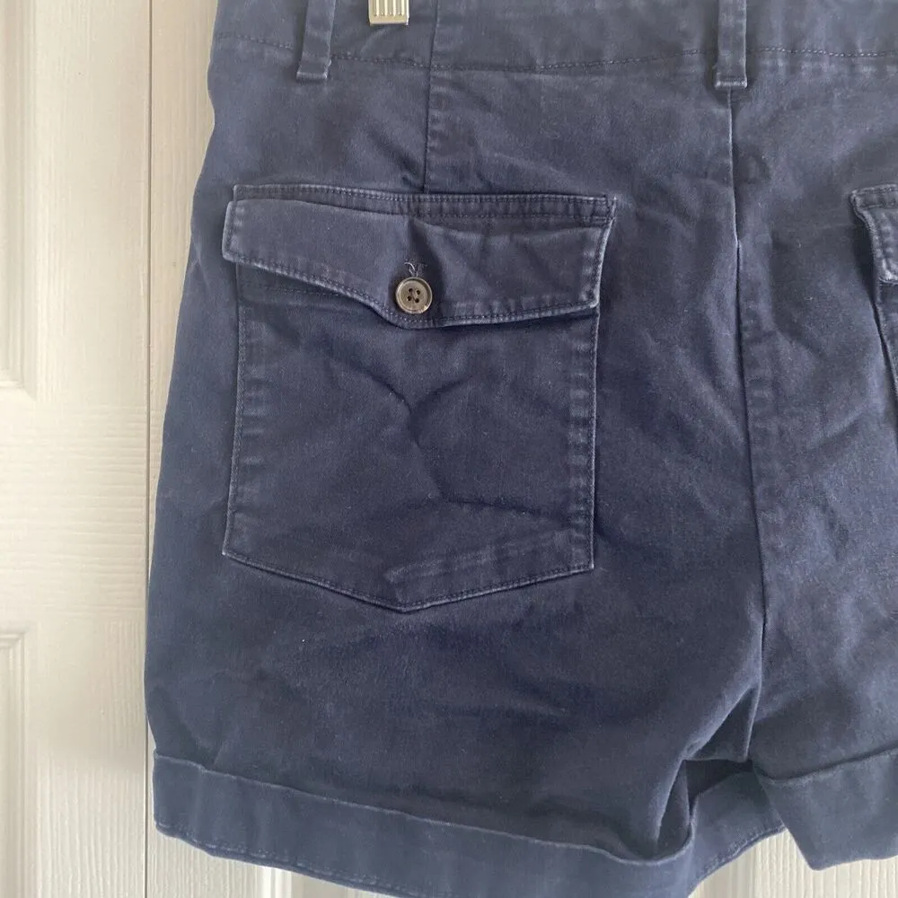 Banana Republic Authentic Chino Navy Cuffed‎ Shorts size 12 Preppy Summer Casual - Image 6