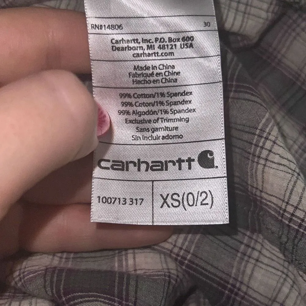 ✨Carhartt Women's Plaid Cotton Button Up Shirt✨ - Image 4