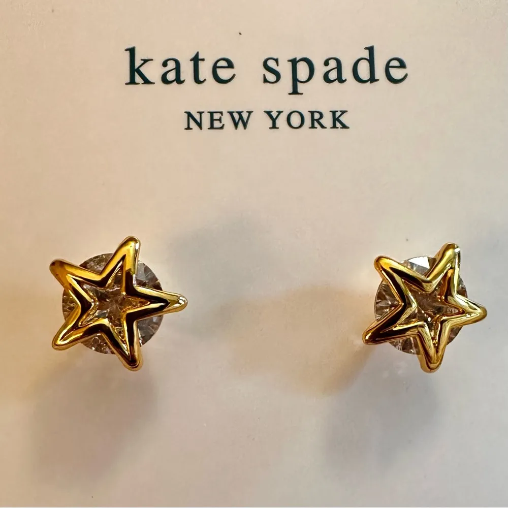 NEW Kate spade Something Sparkly Boxed Star Studs - Image 2