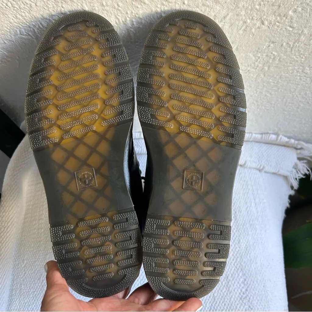 Dr. Martens ZAVALA Black Leather Boots with Yellow Stitching - Image 4