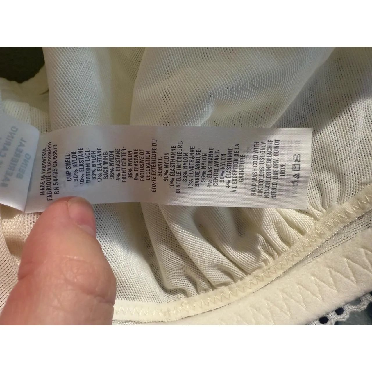 Aerie Bra Womens Size XL White Lace‎ Adjustable Straps Stretchy Soft Feminine - Image 5