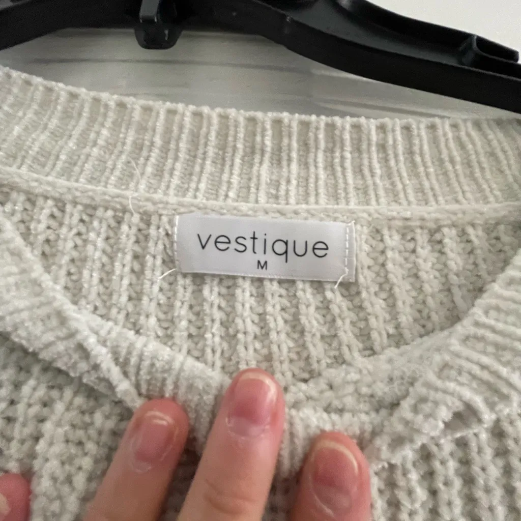 Vestique Cream Crew Neck Sweater - Image 2