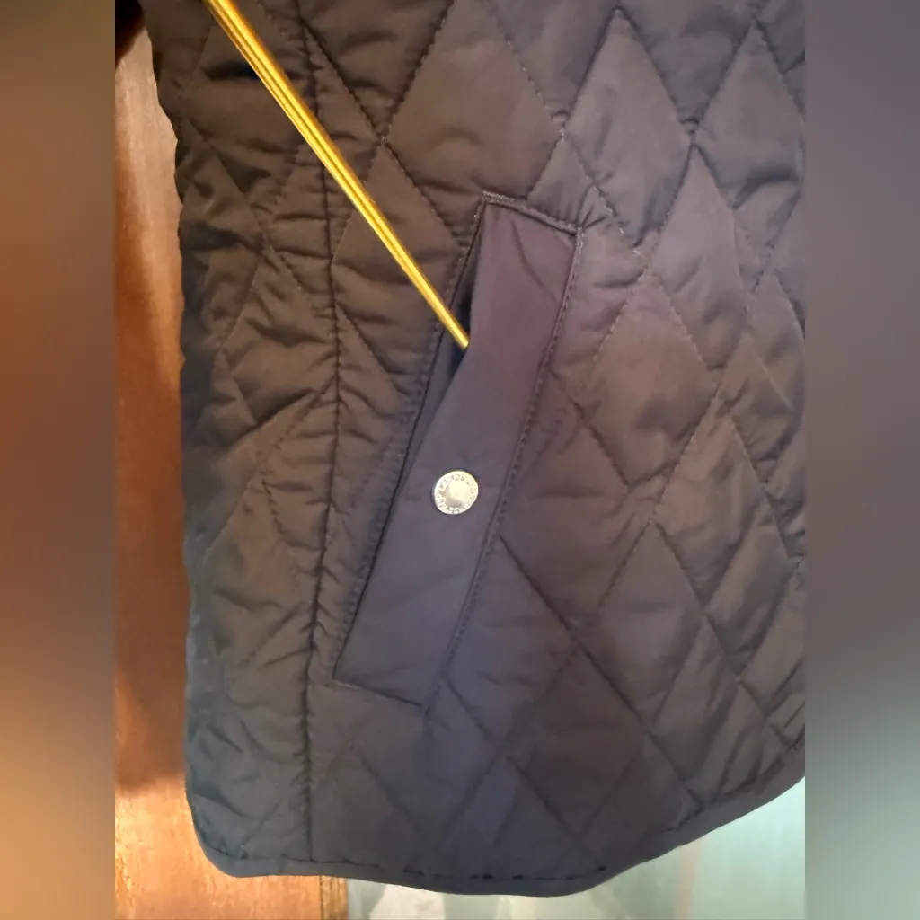 Lands’ End Women Black Quilted Feather Free Insulated Casual Jacket Coat Size M - Image 5