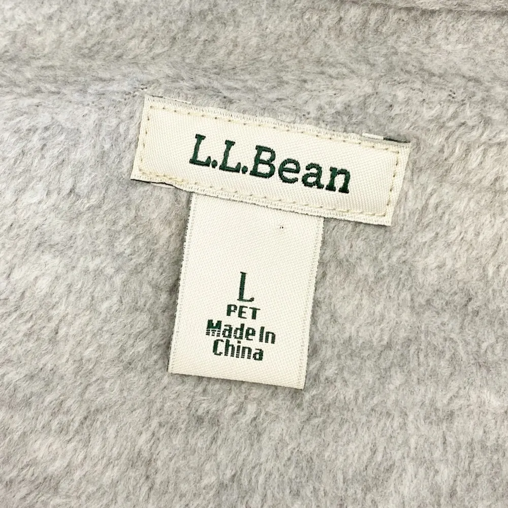 L.L. Bean Fleece-Lined Flannel Shirt Jacket Shacket Snap-Front Plaid Blue - Image 10