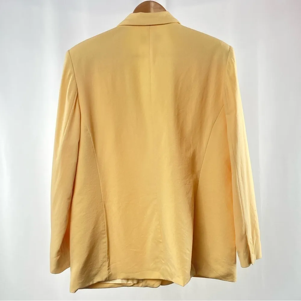 Pendleton 100% Wool One Button‎ Blazer in Yellow Size 18 - Image 3