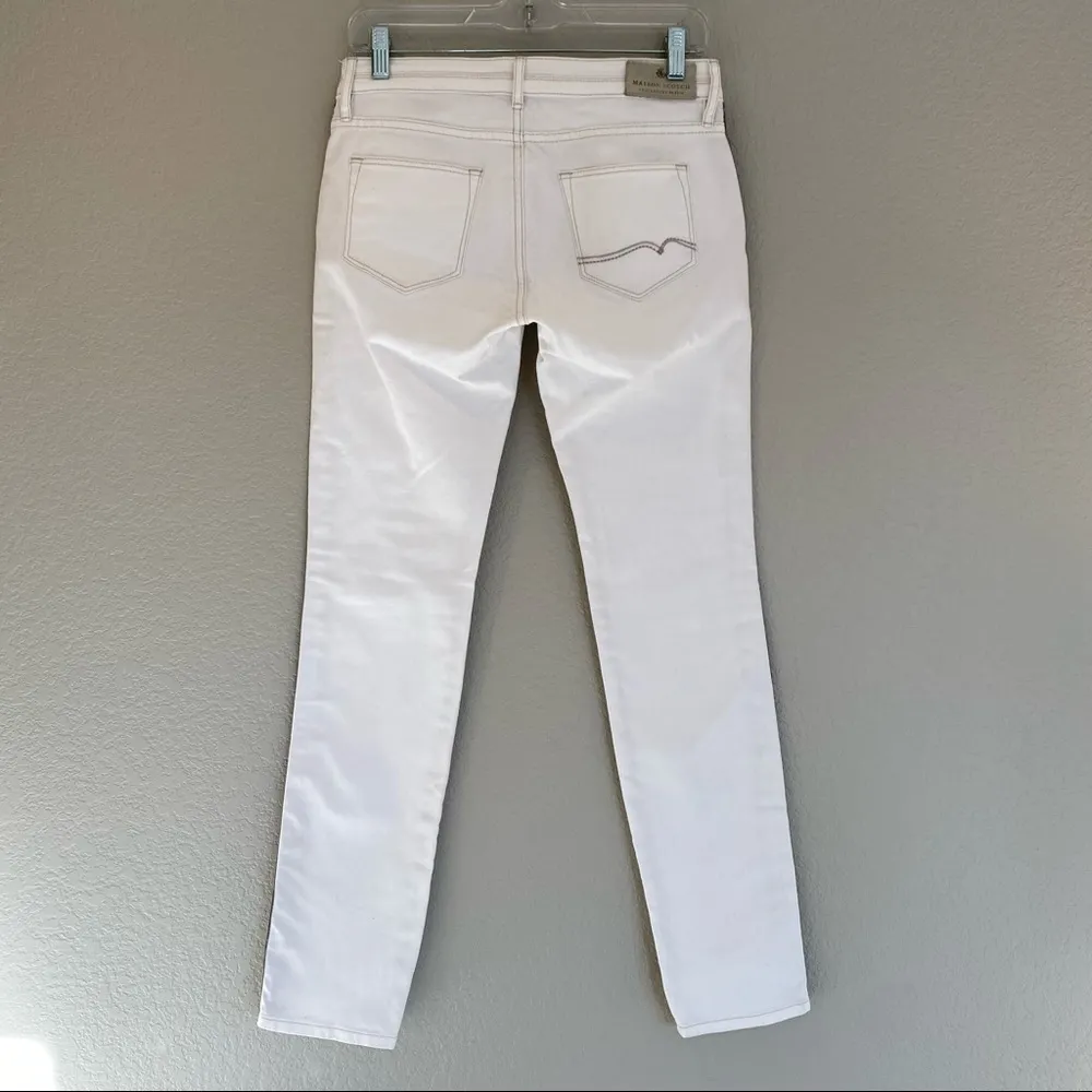 MAISON SCOTCH Amsterdams Le PARISIENNE White Straight Velvet Trim Size 27/32 - Image 7