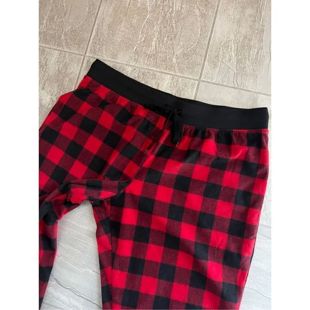 Aeropostale Red & Black Plaid Jogger Pajama Pants Woman’s Size XL NEW - Image 3