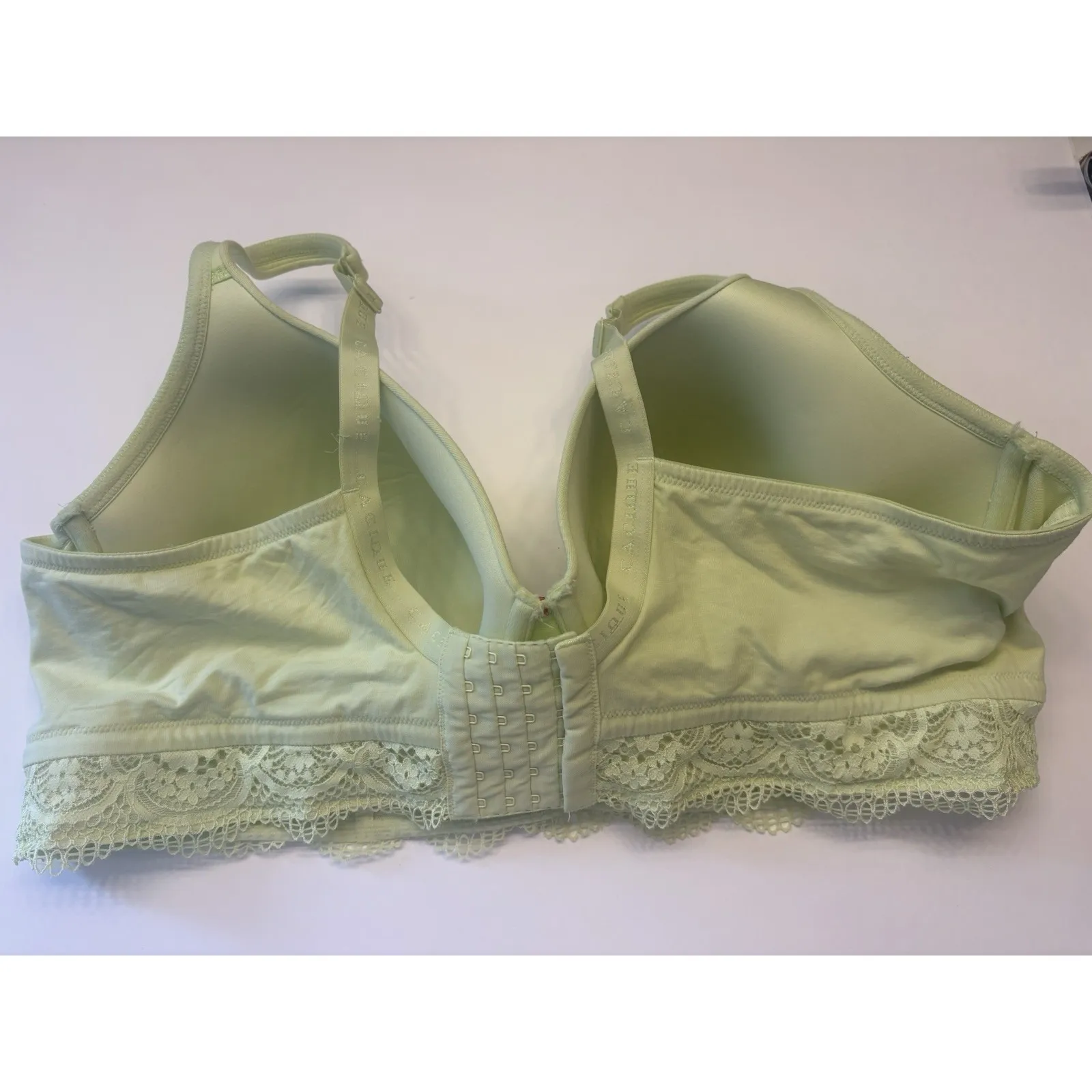 Cacique‎ Cotton Lightly Lined T-shirt Bra Underwire Longline Lace Size 42DD - Image 4